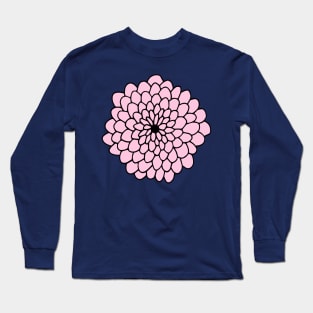 Large Pink Flower Long Sleeve T-Shirt